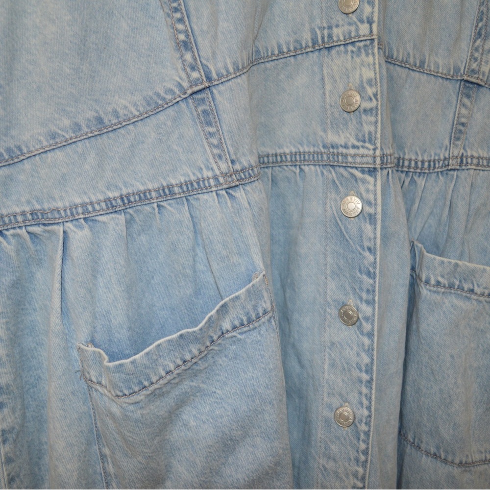 Ava & Viv Denim Midi A-Line Button Down Dress - 24 - Picture 5 of 9